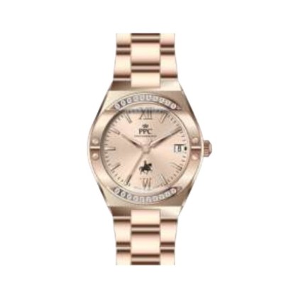 Paris Polo Club PPC-FD02-RG-RG Rose Gold Dial Date Function Women Watch 